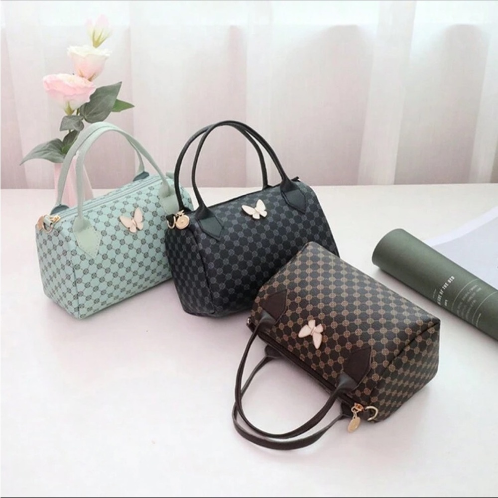 ⚠️Clearance Butterfly Cylindrical Crossbody Bag Black /White /Pink /Blue /Brown - Picture 7 of 12